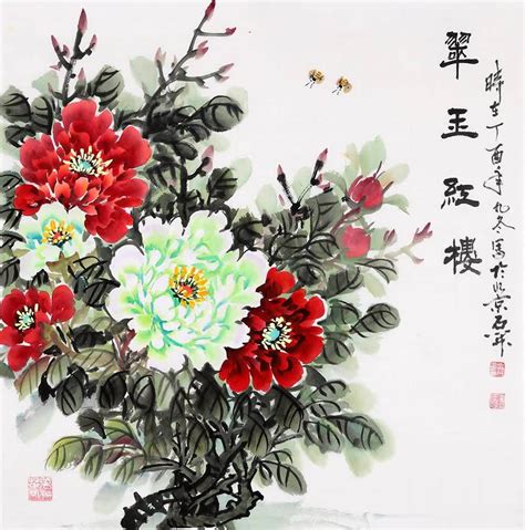 牡丹花画风水|牡丹国画作品赏析 国色迎富贵 天香送吉祥